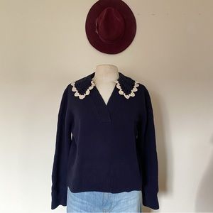 Sandro Jill Collared wool Sweater NWT